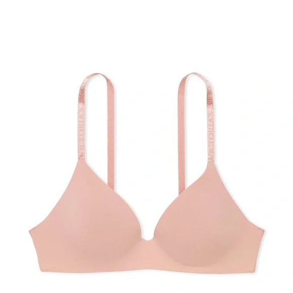 Victoria's Secret Blush T Shirt Wireless Bra Slightly Lined. - Picture 1 of 6
